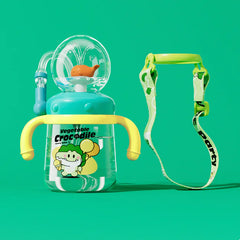Children's Whale Cartoon Diving Fountain Water Bottle - Tritan Leakproof Sippy Cup (Various Sizes & Colors)