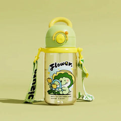 Children's Whale Cartoon Diving Fountain Water Bottle - Tritan Leakproof Sippy Cup (Various Sizes & Colors)