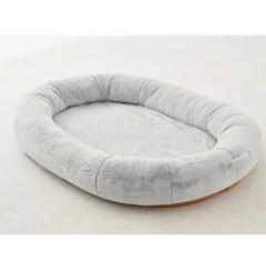 Oversized Light Gray Human-Dog Bed